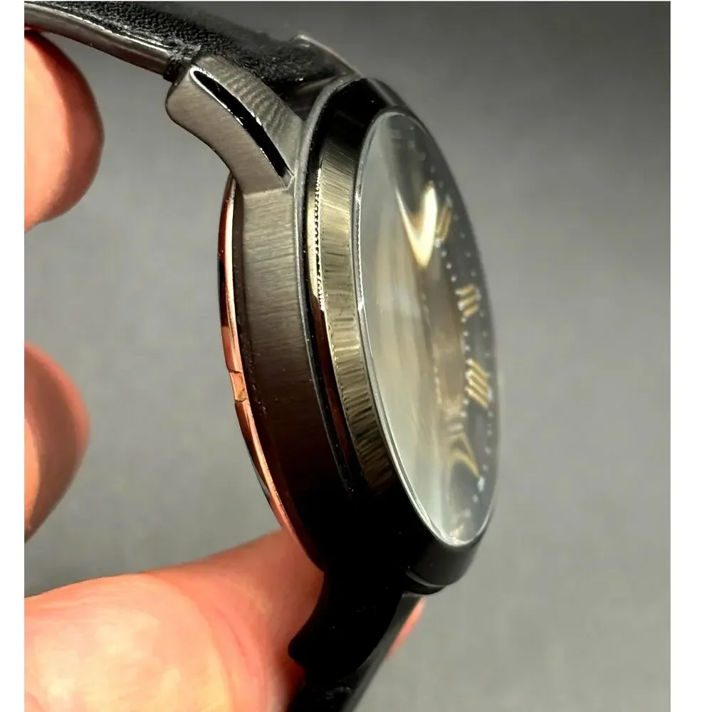 Fossil Grant ME3094 Automatic Skeleton Black Leather Men’s Watch 45mm